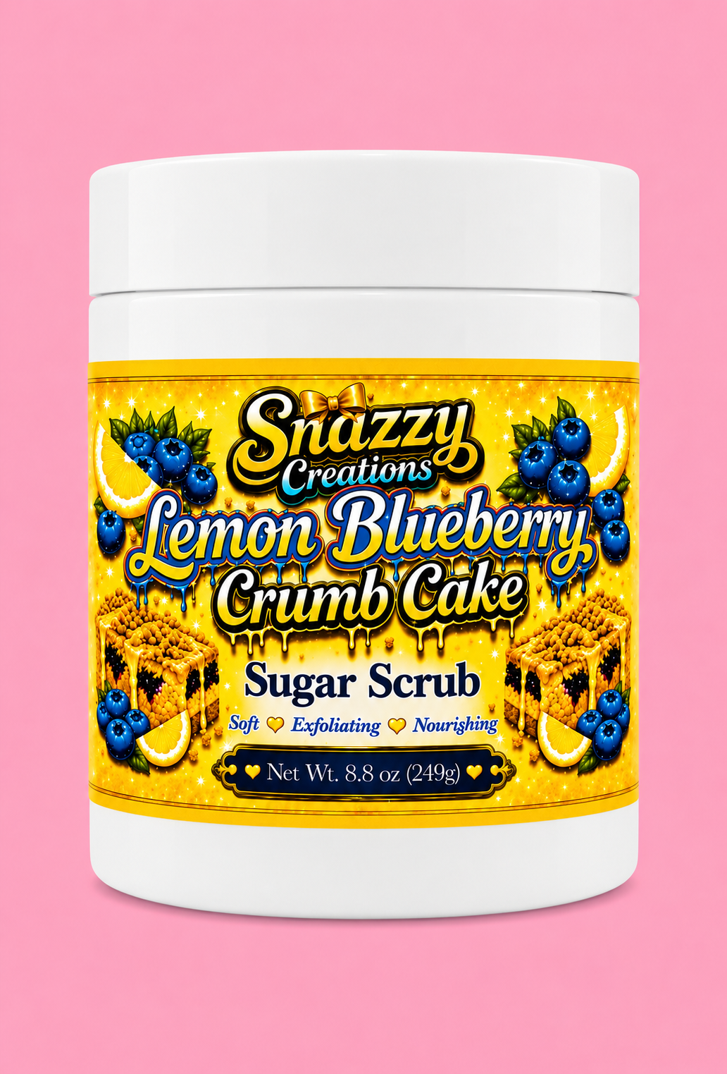 Lemon Blueberry Crumb Cake Sugar Scrub